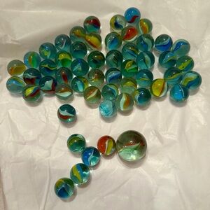 Vintage Tri Color Cat's Eye Marbles